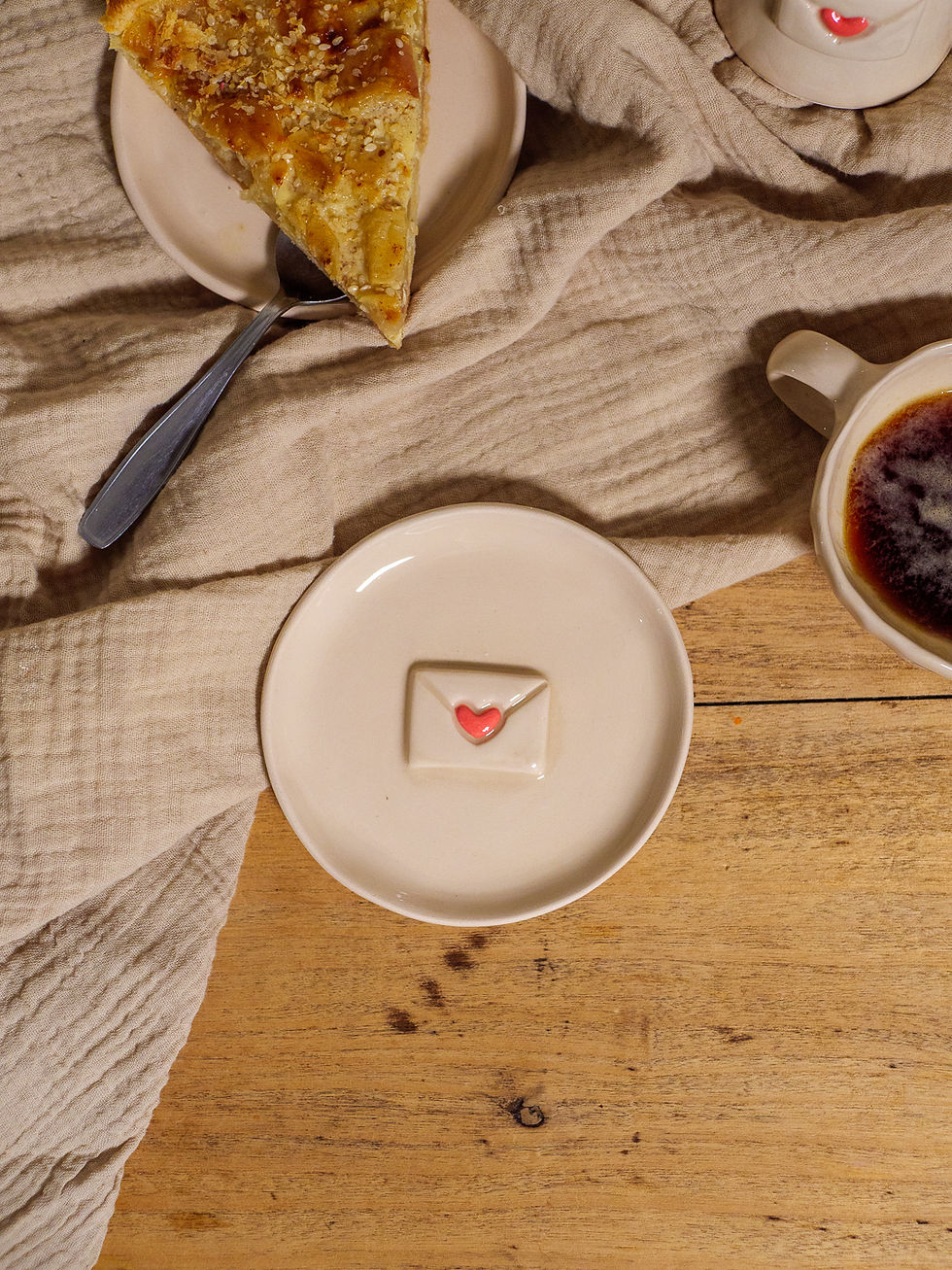 Miniature : Coupelle porte-bijoux enveloppe  en céramique – Fait main ❤️