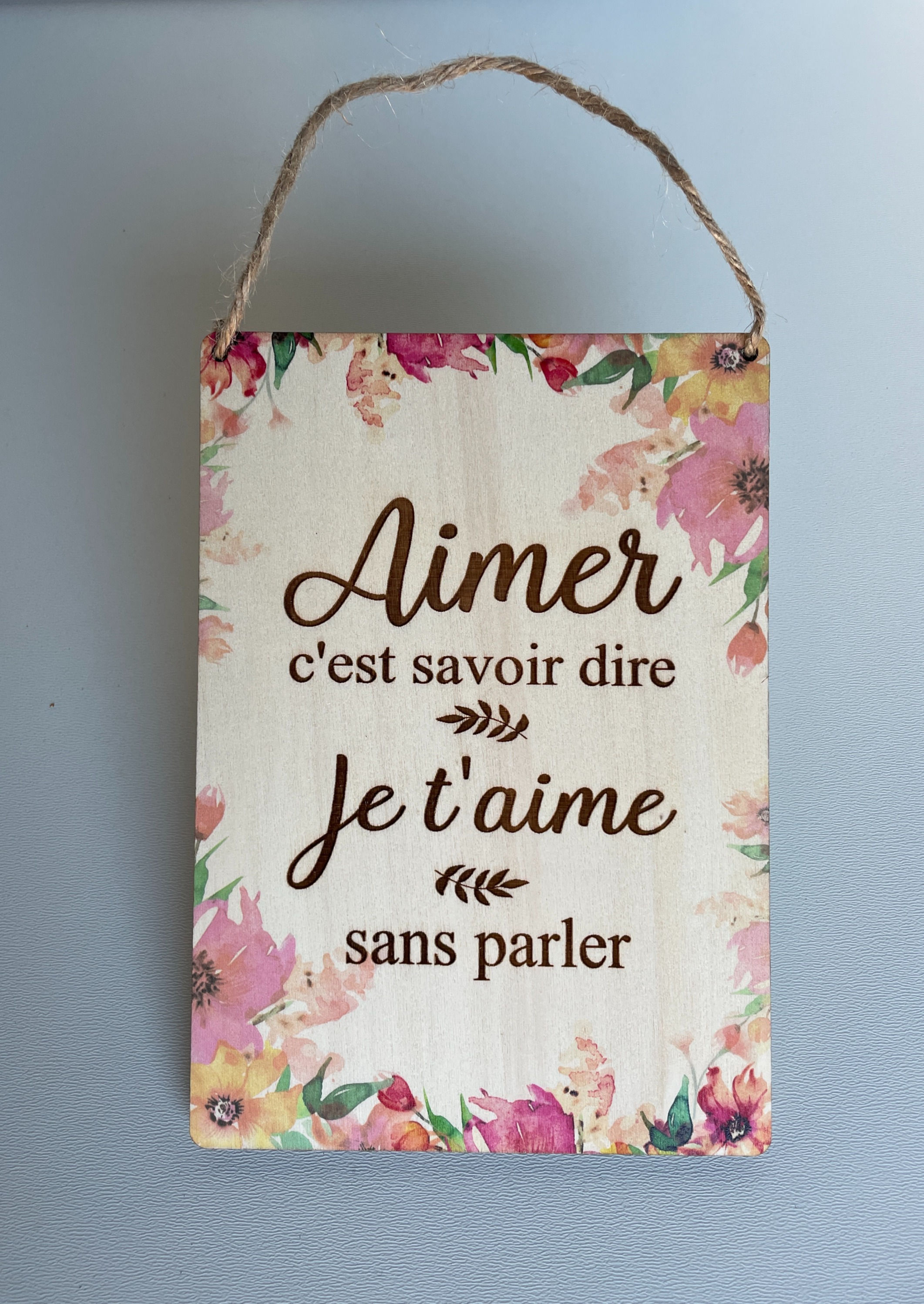 Pancarte floral   - Aimer... -