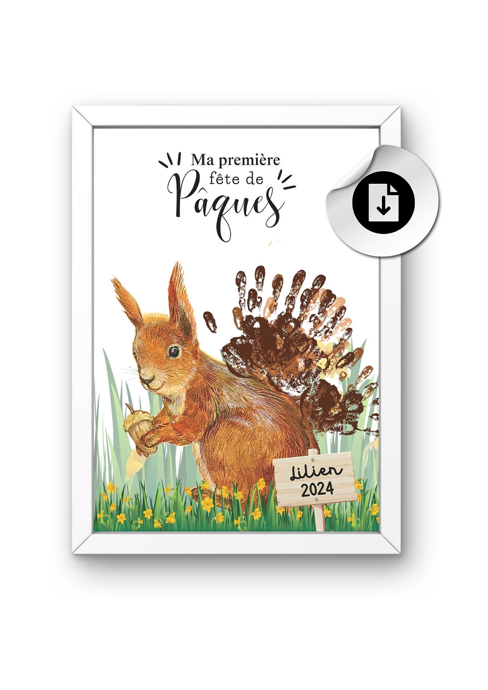 Miniature : Affiches pdf ma première fête de pâques empreintes LOT 2