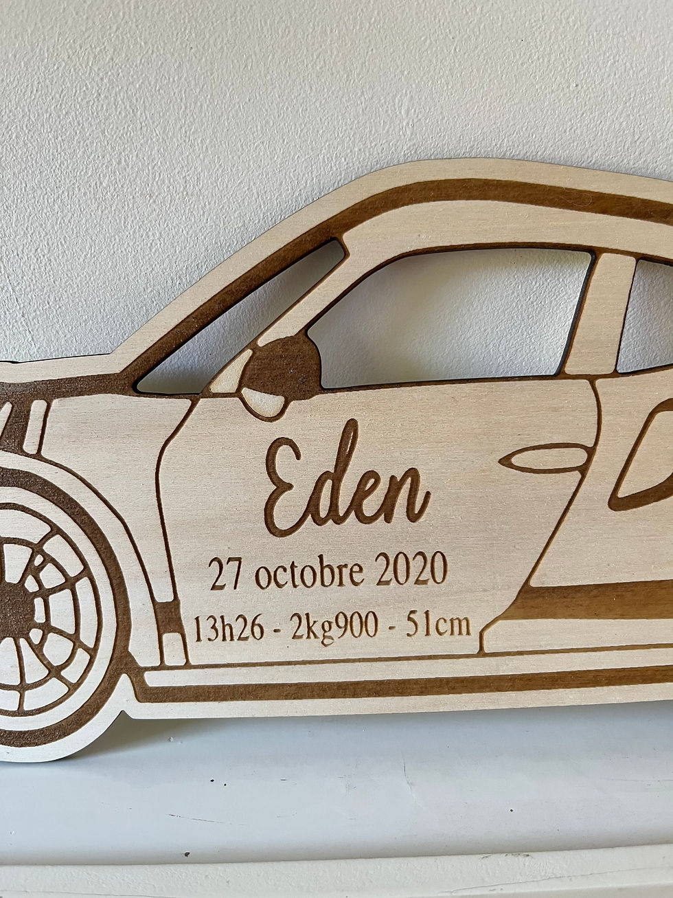décoration voiture prénom