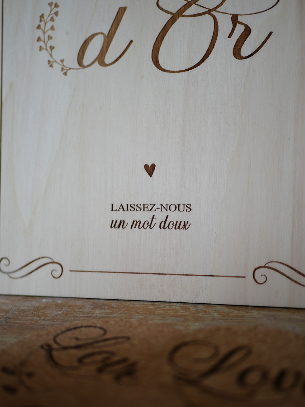 Miniature : Livre d'or -Laissez-nous un mot doux-  bois