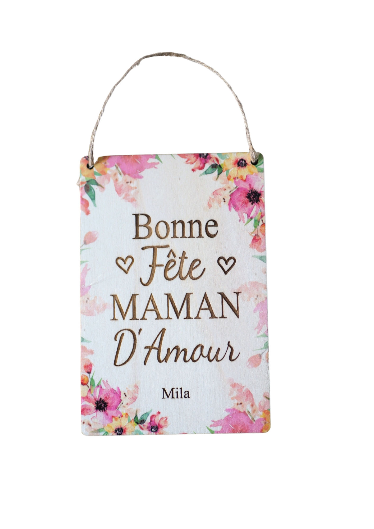 mini pancarte personnalisable bonne fête maman d'amour