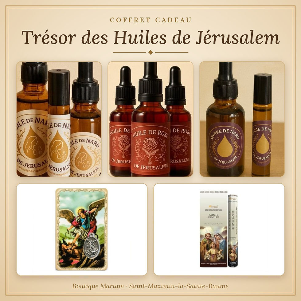 Coffret Trésor des huiles de Jérusalem – Boutique Mariam Saint-Maximin