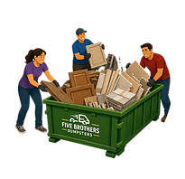 16-yard roll-off dumpster perfect size for kitchen and bathroom renovations, providing enough space for all the debris.