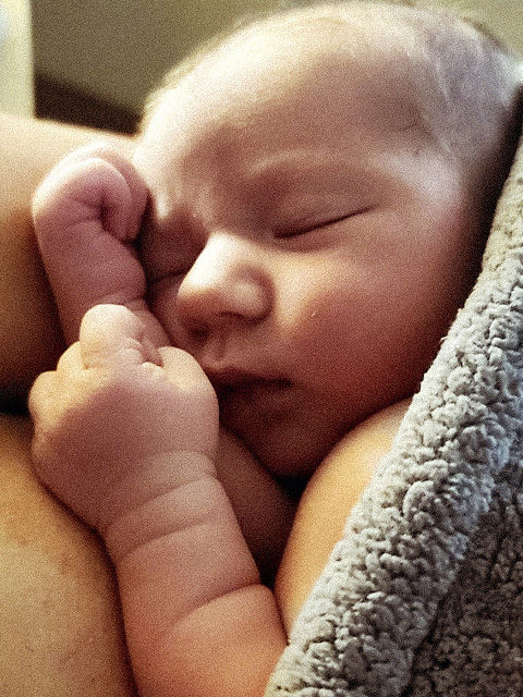 newborn baby after homebirth