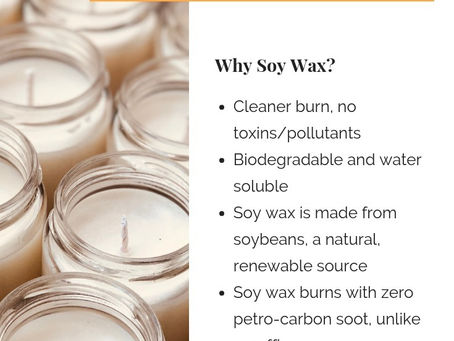 Why soya wax is better for us & are pets.