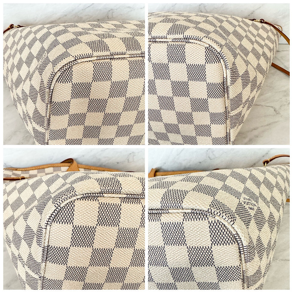 Thumbnail: Louis Vuitton Neverfull MM & Pouch Damier Azur AR2167