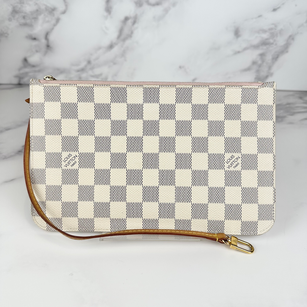 Thumbnail: Louis Vuitton Neverfull MM & Pouch Damier Azur AR2167
