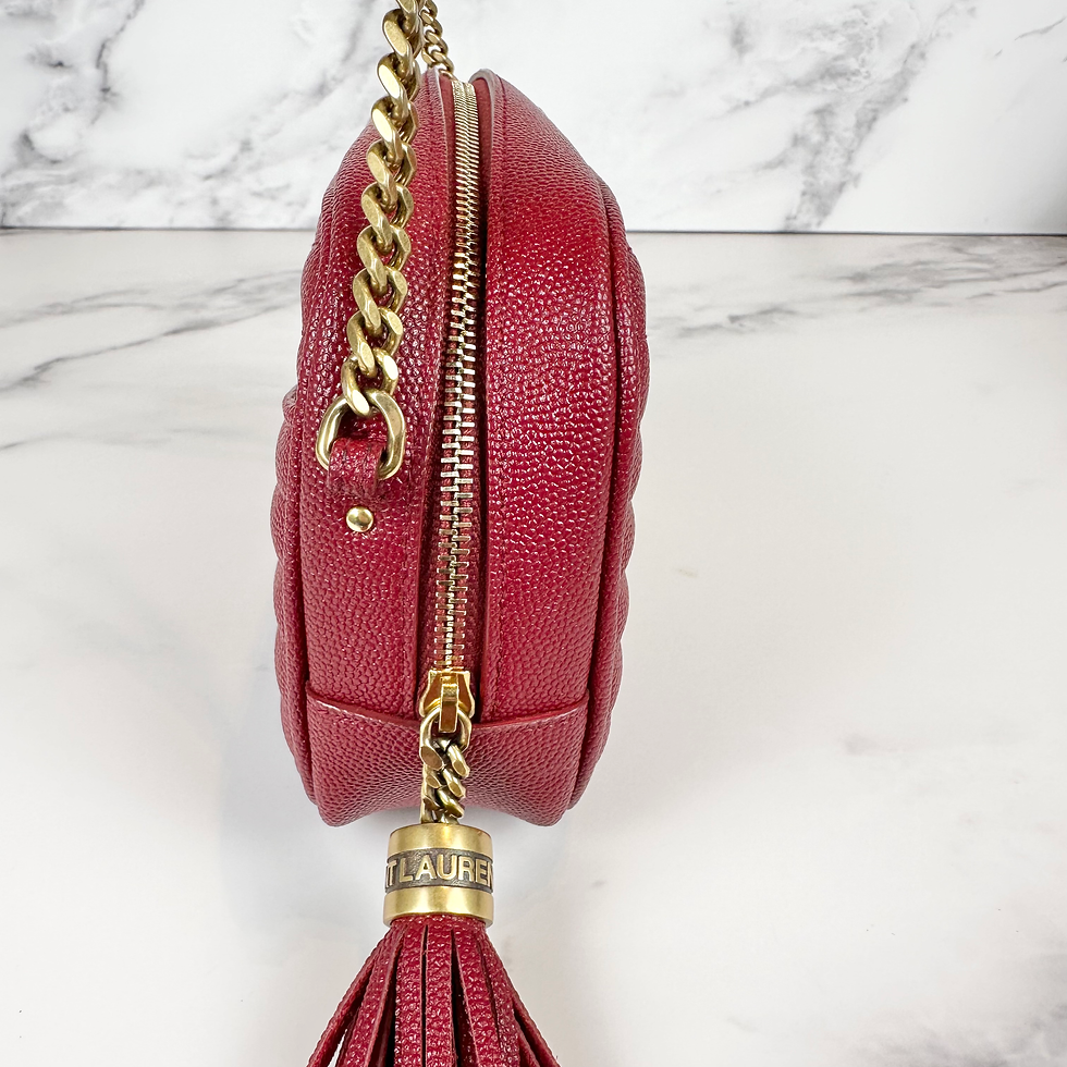 Thumbnail: YSL Lou Camera Bag Mini Opyum Red