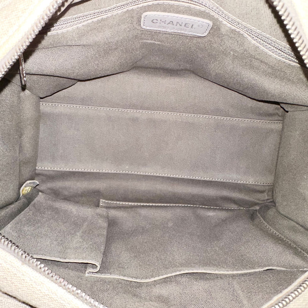 Thumbnail: Chanel Deauville Bowling Bag Gray