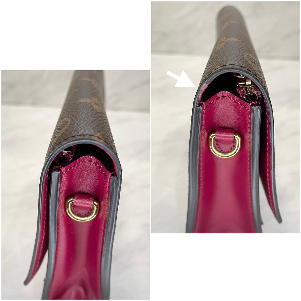 Thumbnail: Louis Vuitton Flore Chain Wallet Monogram/Fuchsia SN1210