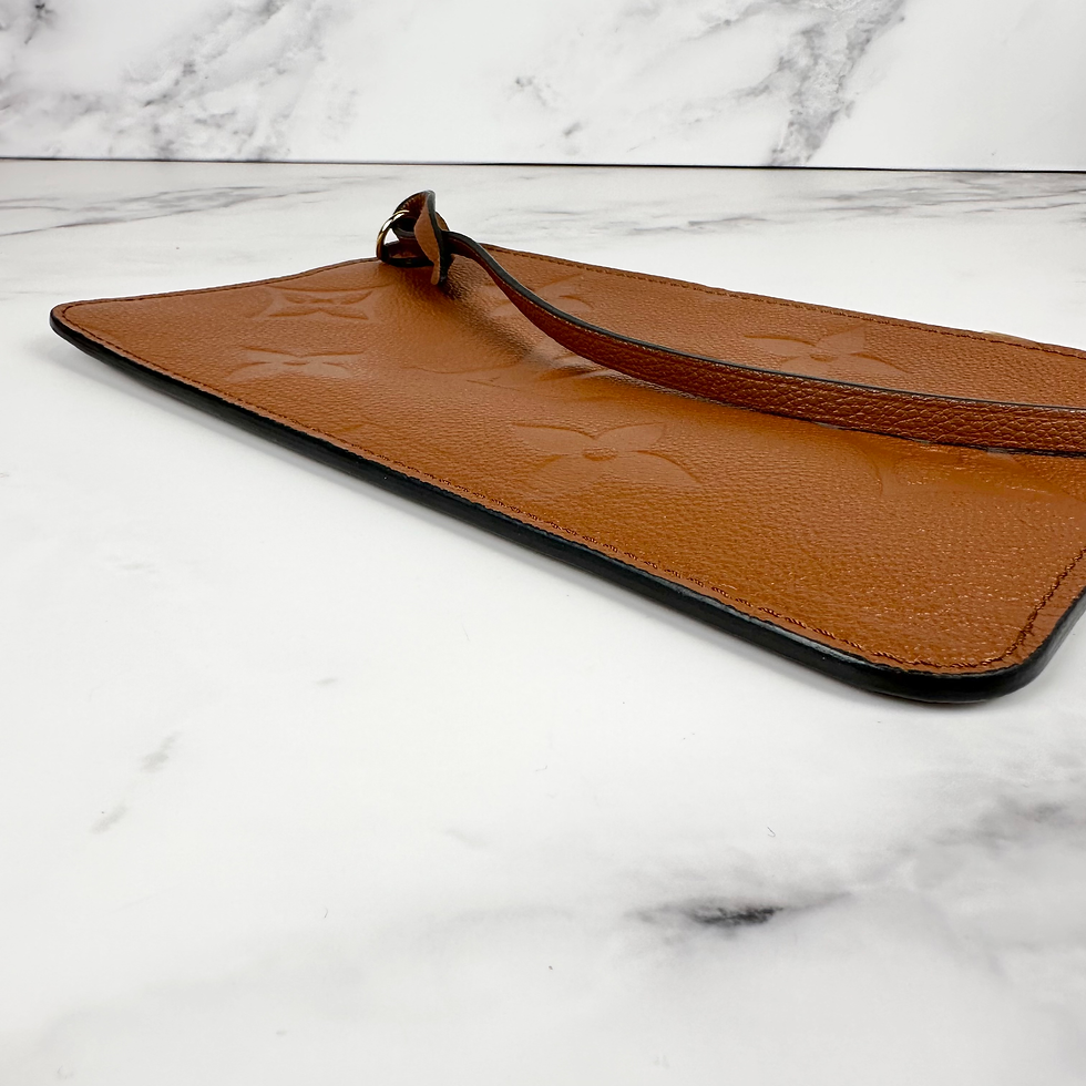 Thumbnail: Louis Vuitton Neverfull MM & Pouch Cognac Microchip