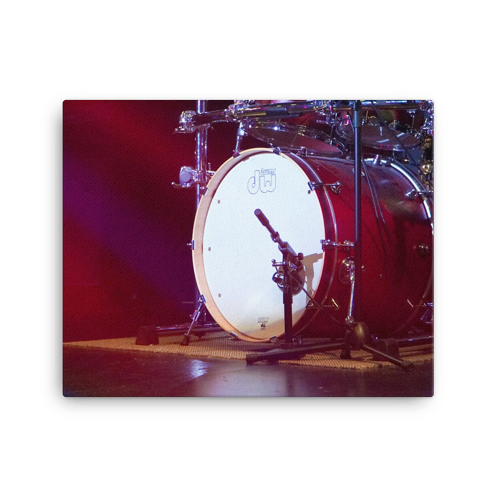 Thumbnail: Drummer's Love RED Valentine Canvas