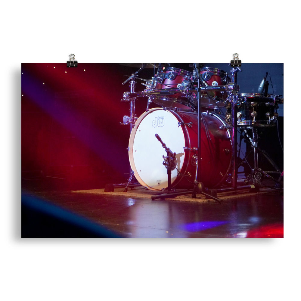 Drummer's Love RED Valentine Poster