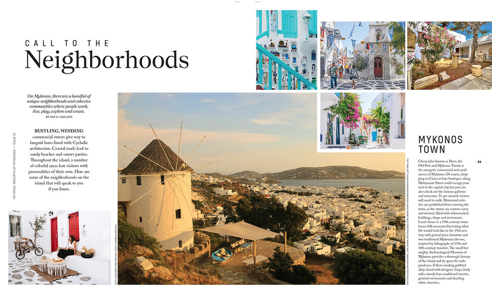 LOCALE MAGAZINE
THE EXCLUSIVE IN-ROOM PUBLICATION FOR PETINOS’ RESORTS OF MYKONOS