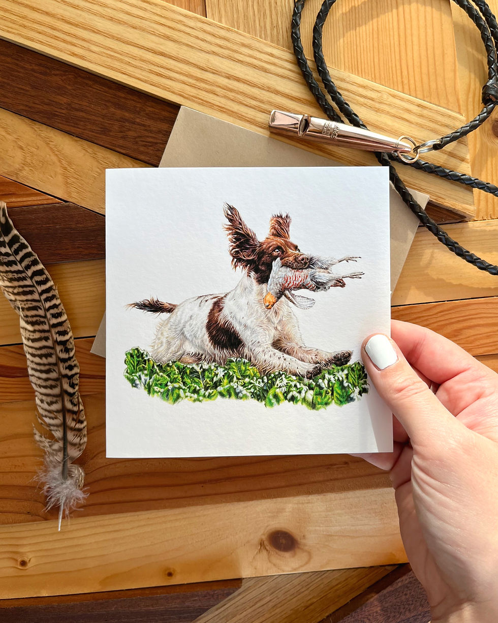 Thumbnail: Greeting card - 'Putting the Spring in Springer'