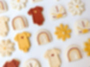 Boho baby shower custom cookies