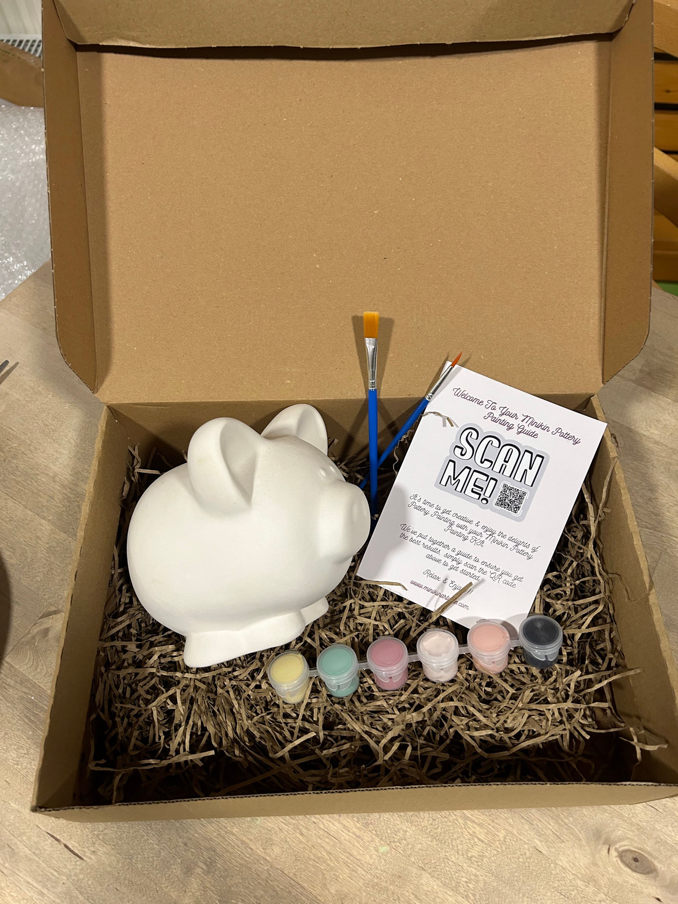 Pottery Painting at Home Kit - Pig Moneybox