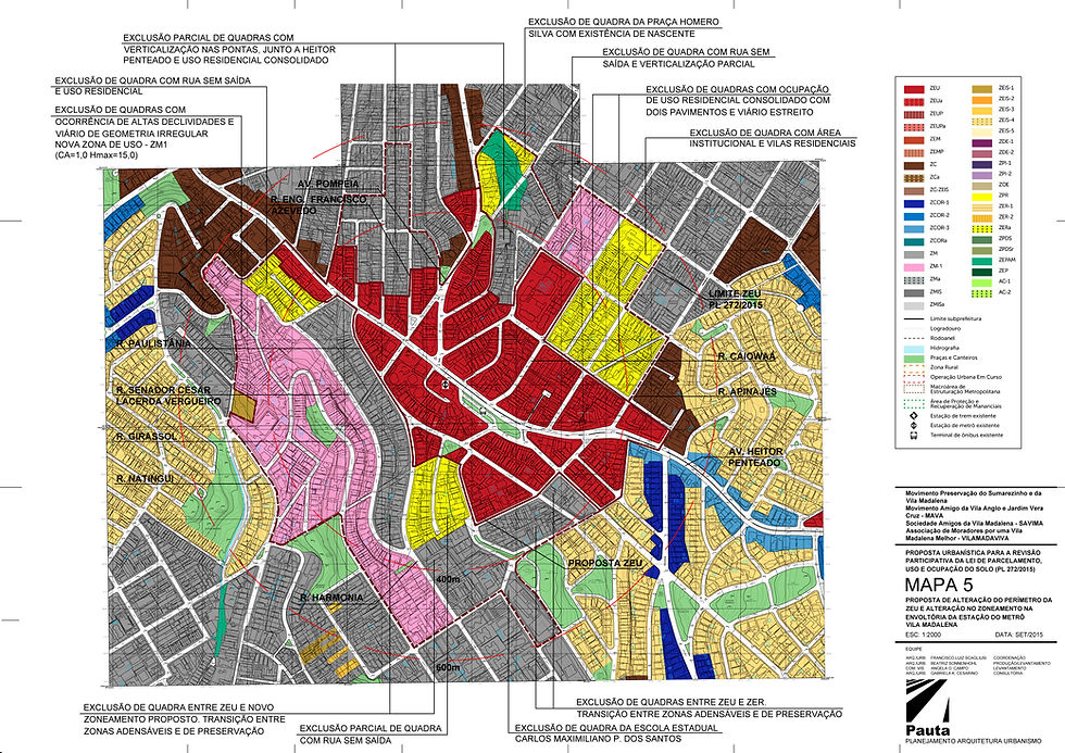 MAPA 5 – PROPOSTA DE ALTERAÇÃO DE PE
