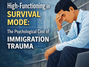 Survival can look like success on the outside, while the nervous system quietly carries the invisible weight of immigration trauma.