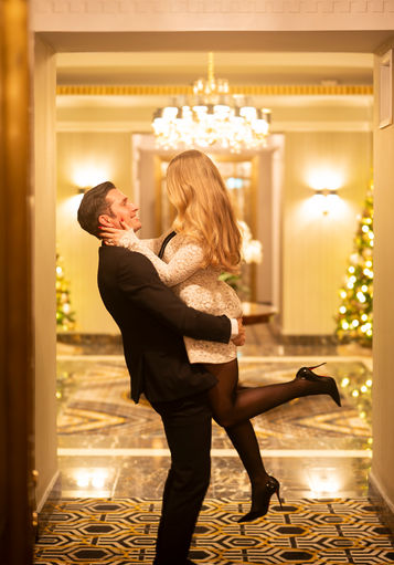 Wedding videography Toronto filming a luxury first dance at The Carlu under art deco chandeliers