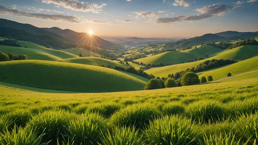 Eye-level view of a serene landscape representing clarity and focus