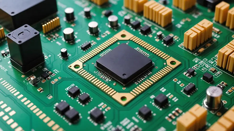 Close-up view of a wireless circuit board