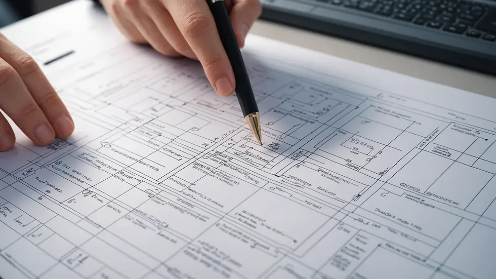 Close-up view of coding concept illustration with diagrams