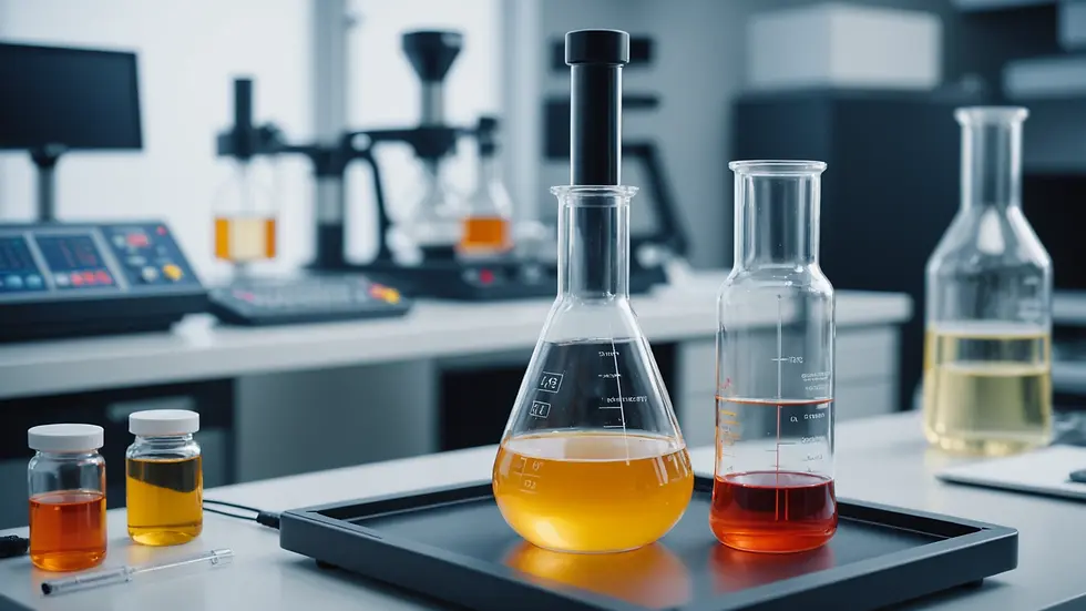 Close-up view of laboratory equipment used in clinical trials