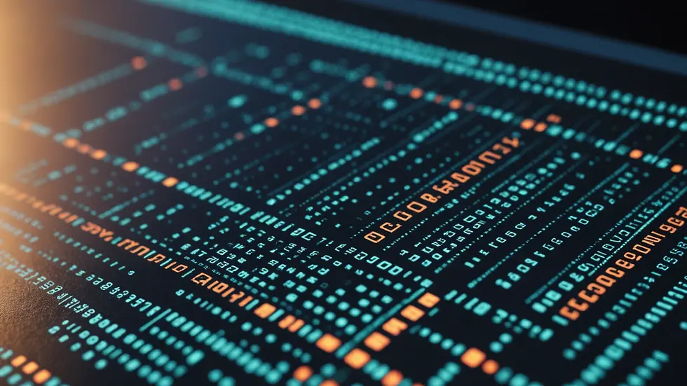 Close-up view of a computer screen displaying code