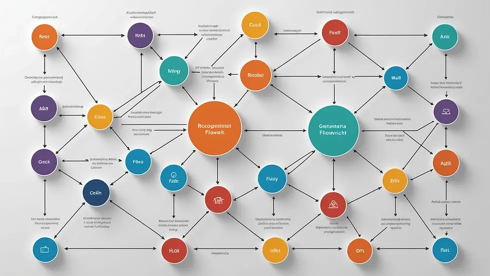 Wide angle view of a generative adversarial network flowchart