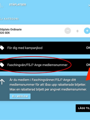 Så köper du biljetter med medlemsrabatt