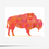 Thumbnail: copy of Buffalo Mosaic - Red Pillow
