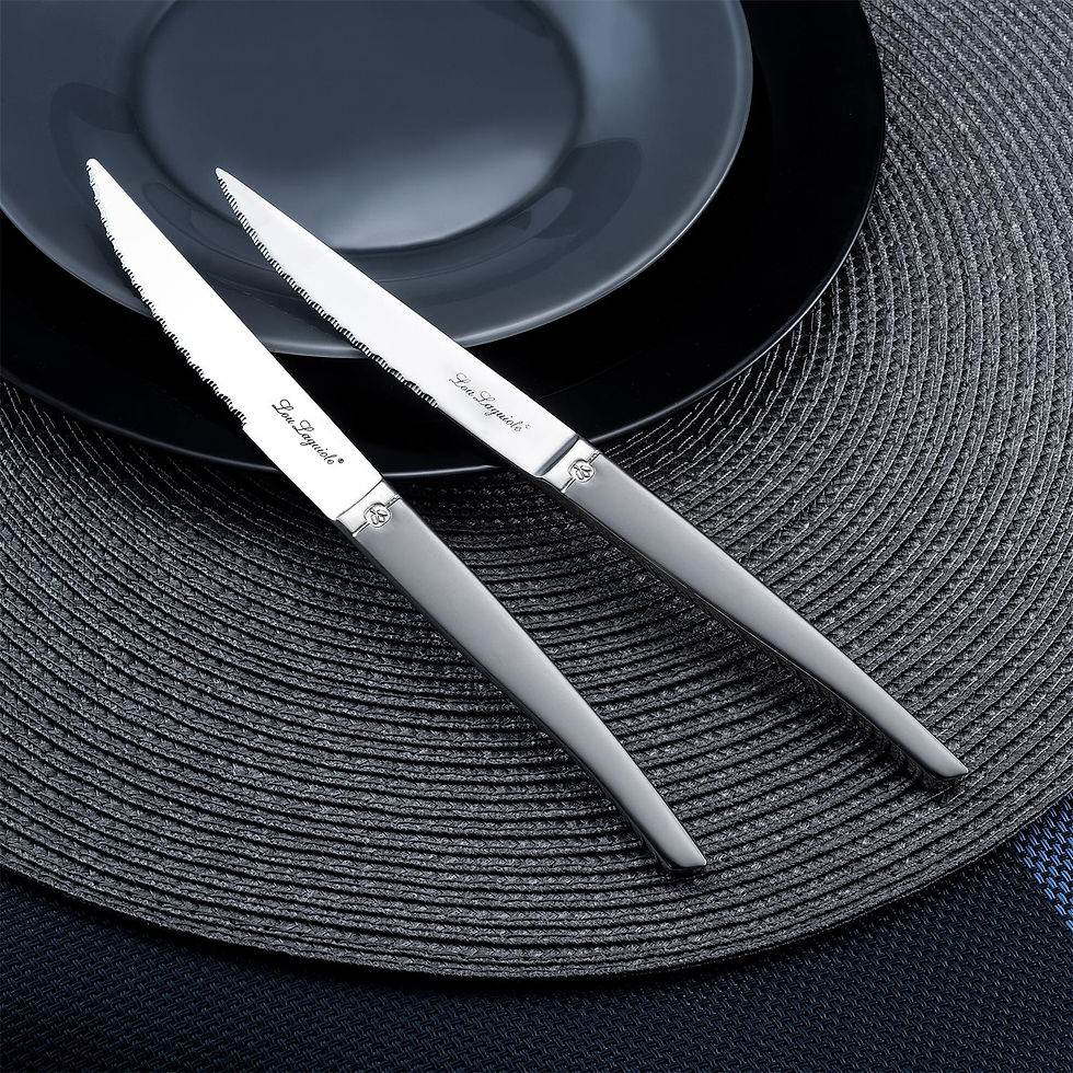 Lou Laguiole - Jet Sablé - Coffret Magnet 6 couteaux inox steak