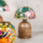 Miniature : TABLE PASSION, lampe bois et métal collection Taiana