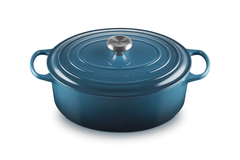 Miniature : LE CREUSET, Cocotte ovale deep teal en fonte émaillée 31cm 6,3L