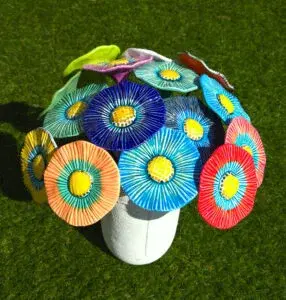 Bouquet de fleurs Uniflora en céramique couleur au choix - fabriquées au Portugal