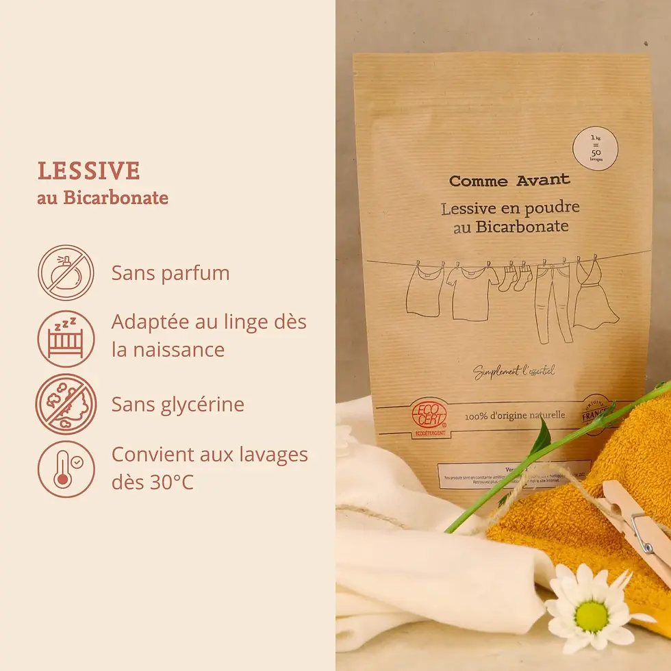 Miniature : Lessive en poudre au bicarbonate 1kg