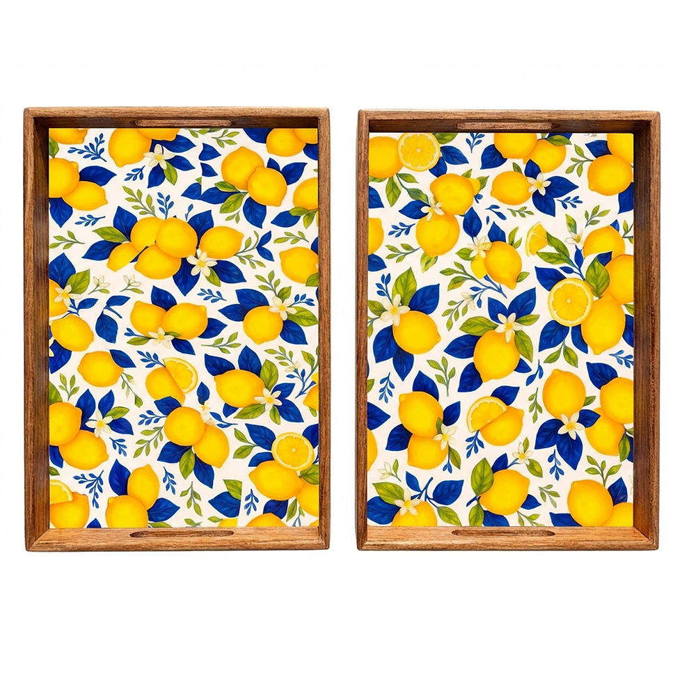Miniature : Signes Grimalt - Collection Art de la Table Citrons Soleil de Sicile - plateaux rectangulaires 2 formats