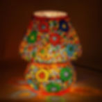 SIGNES GRIMALT, Lampe mosaïque allumée 23x23x31cm article 16200