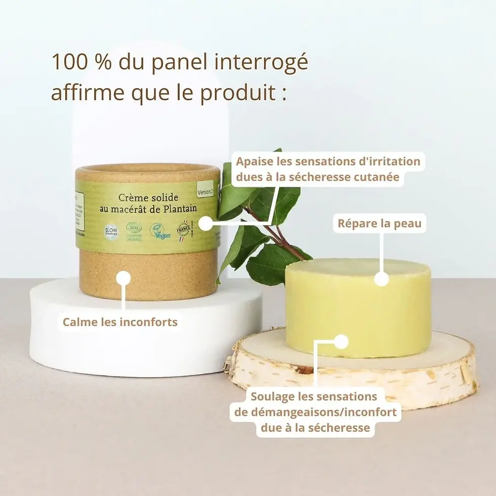 Miniature : COMME AVANT - Crème solide Bio hydratante au macérât de plantain pour apaiser des sensations de démangeaison