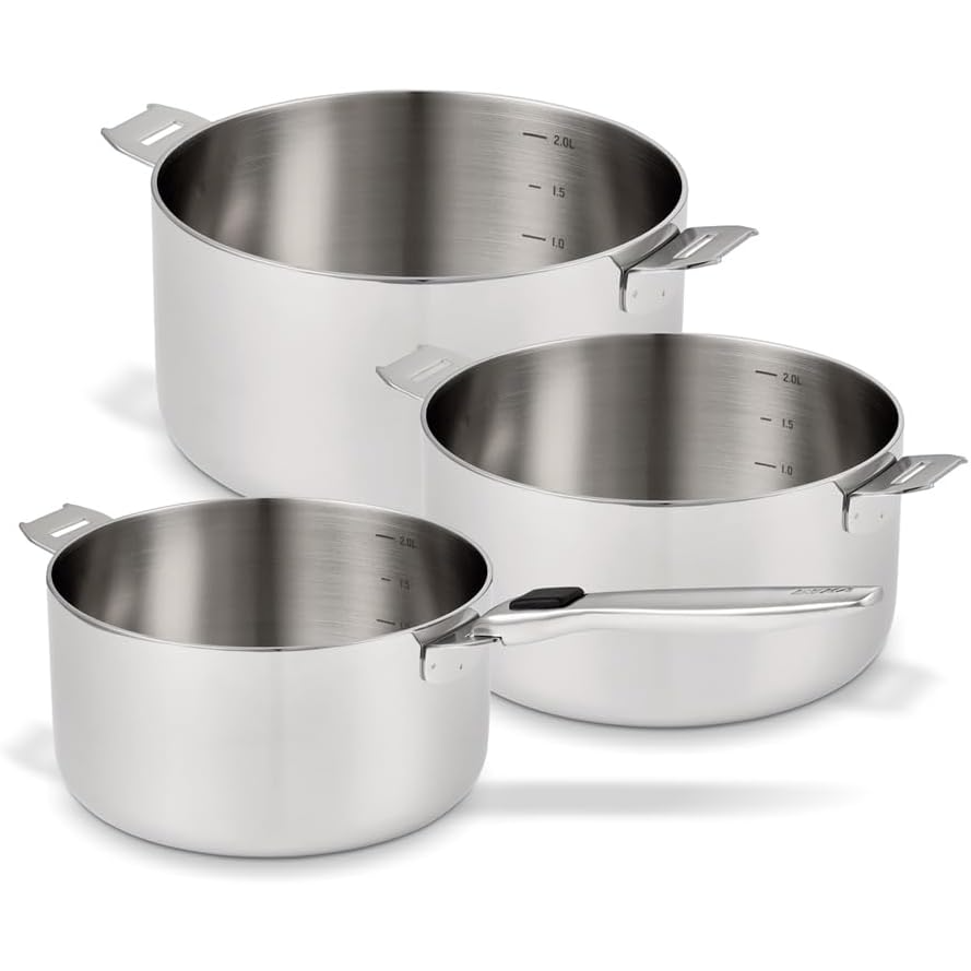 Beka - Pack éco -28% 3 pièces - Série 3 casseroles 16-18-20cm Evolution dont une poignée amovible incluse