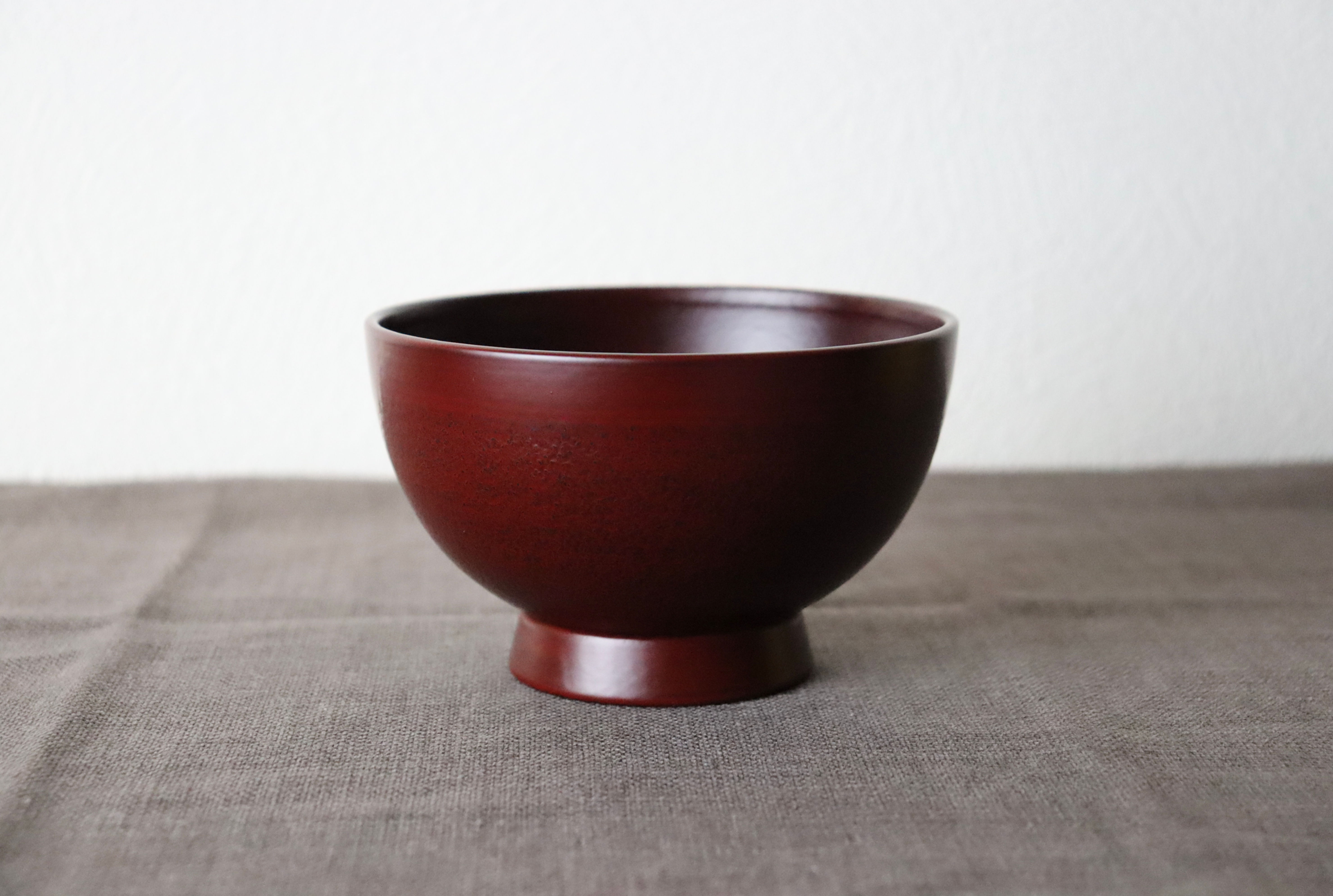 【福田敏雄】石目椀・赤