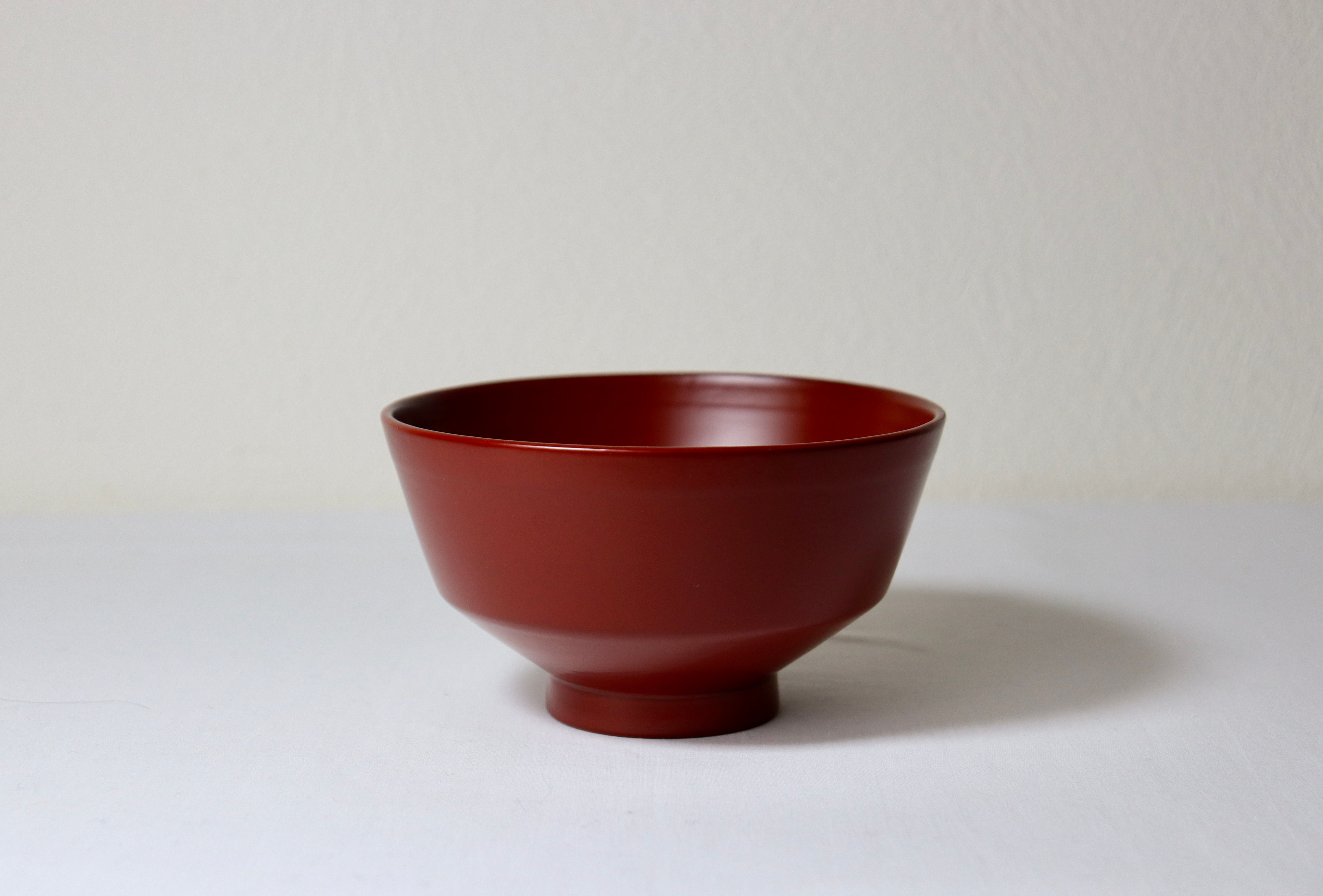 【石畑哲雄】4,1寸面取り椀・朱