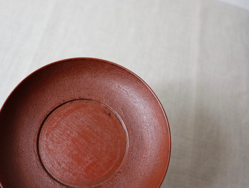 赤木明登】茶托・中・赤 | 京都で木と漆で作ったお椀を扱う
