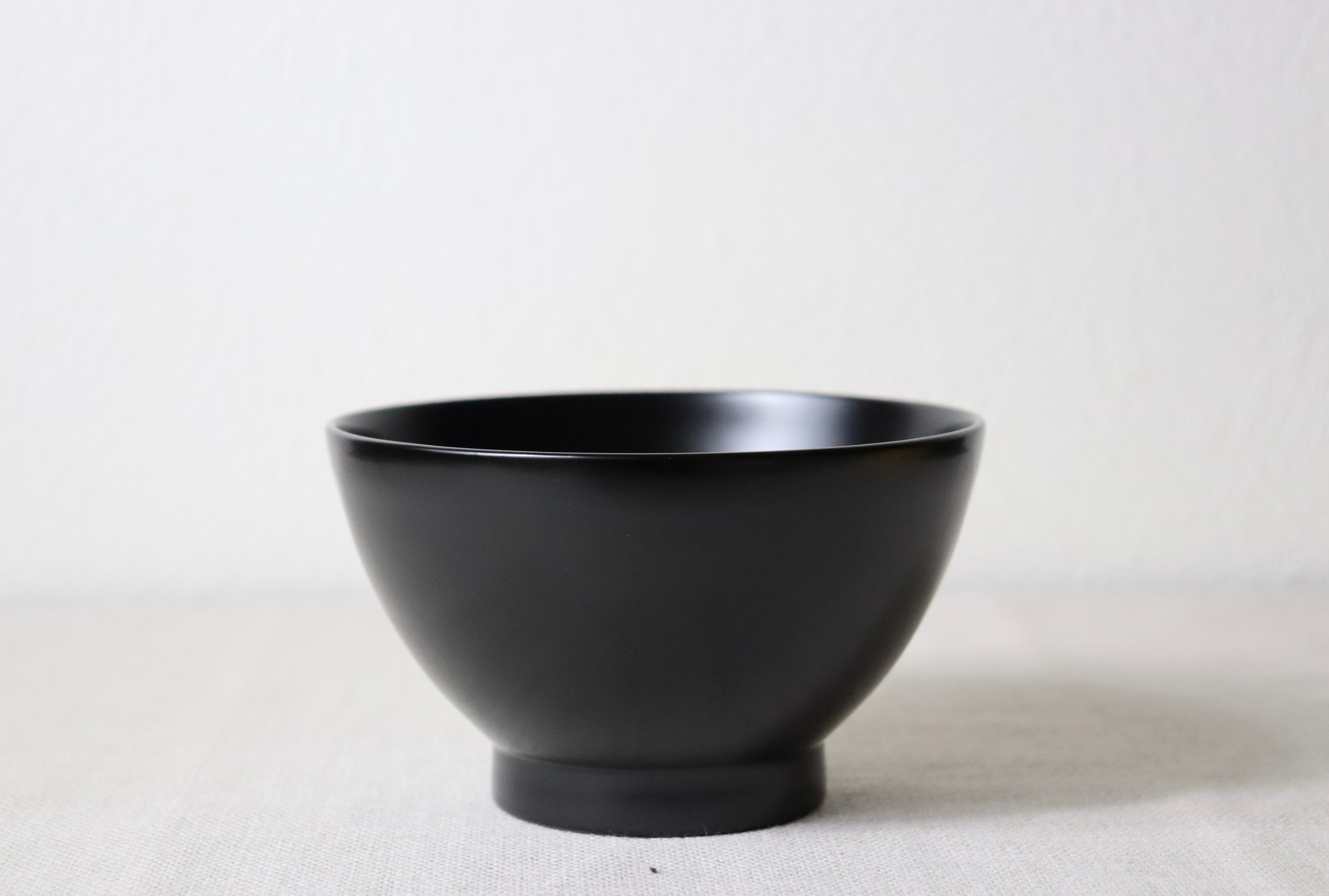 【小林慎二】飯椀・大・黒