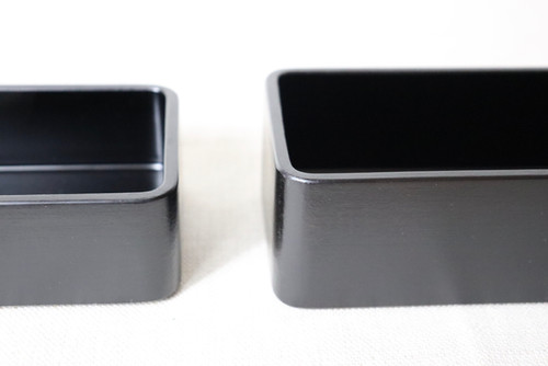 赤木明登 曲輪 弁当箱 (平) 赤木明登作 曲輪弁当箱 平 赤 193×123×52mm