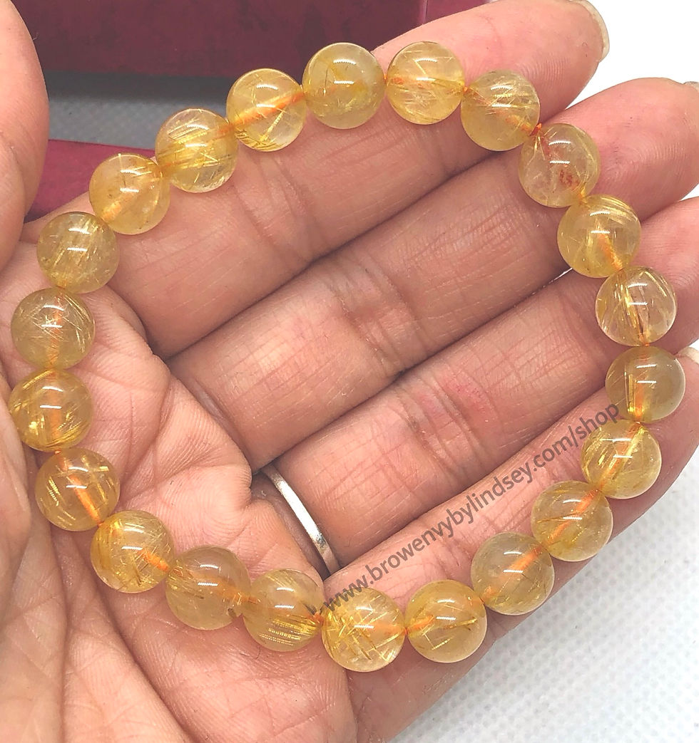 Thumbnail: Strong Gold Rutilated Natural Stone Bracelet | High Quality High Grade 5A Quartz