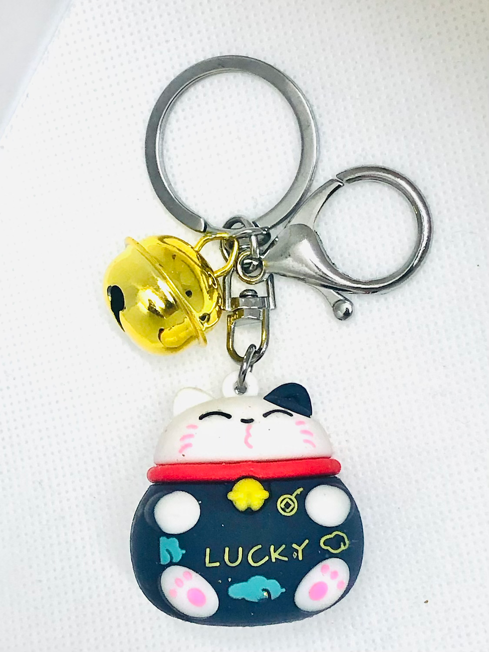 Thumbnail: Lucky Maneki Cat Bell Keychain / Accessory 