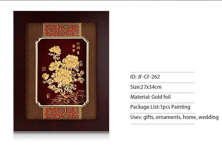 Thumbnail: 24K Gold Foil Blooming Flower Style B- FengShui
